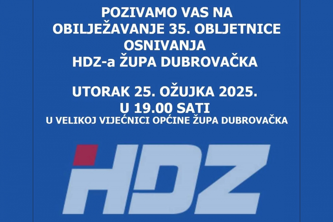 Obilježavanje 35. obljetnice osnivanja HDZ-a u Župi i predstavljanje kandidata za lokalne izbore